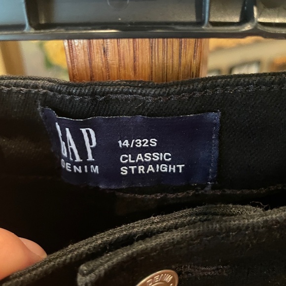 NWT GAP women’s Classic Straight leg stretch denim jeans 14 Short black - Picture 6 of 10